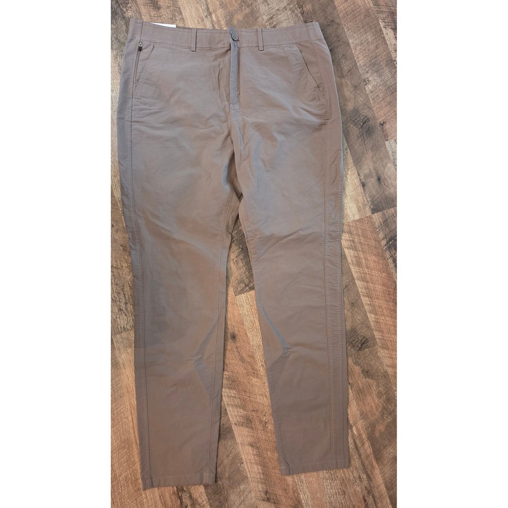 NWT Eddie Bauer Pants Womens Size 14 Voyager High Rise Chino Slim Beige Msrp $80